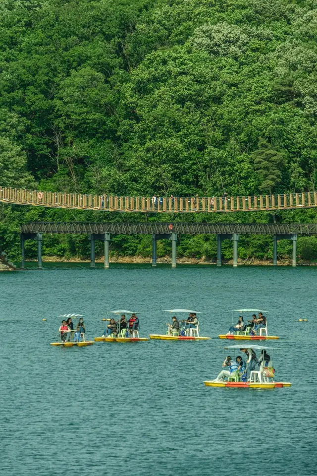 마장호수 출렁다리 사진