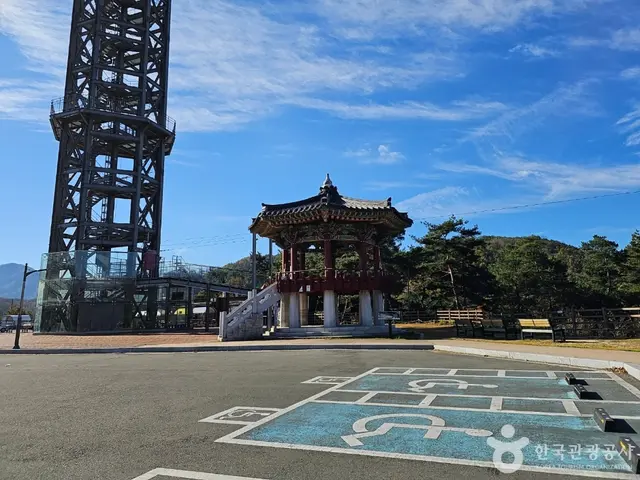 부항댐 출렁다리 사진