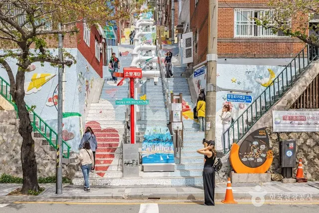 소망계단 모노레일 사진