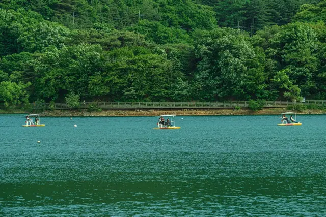 마장호수 출렁다리 사진