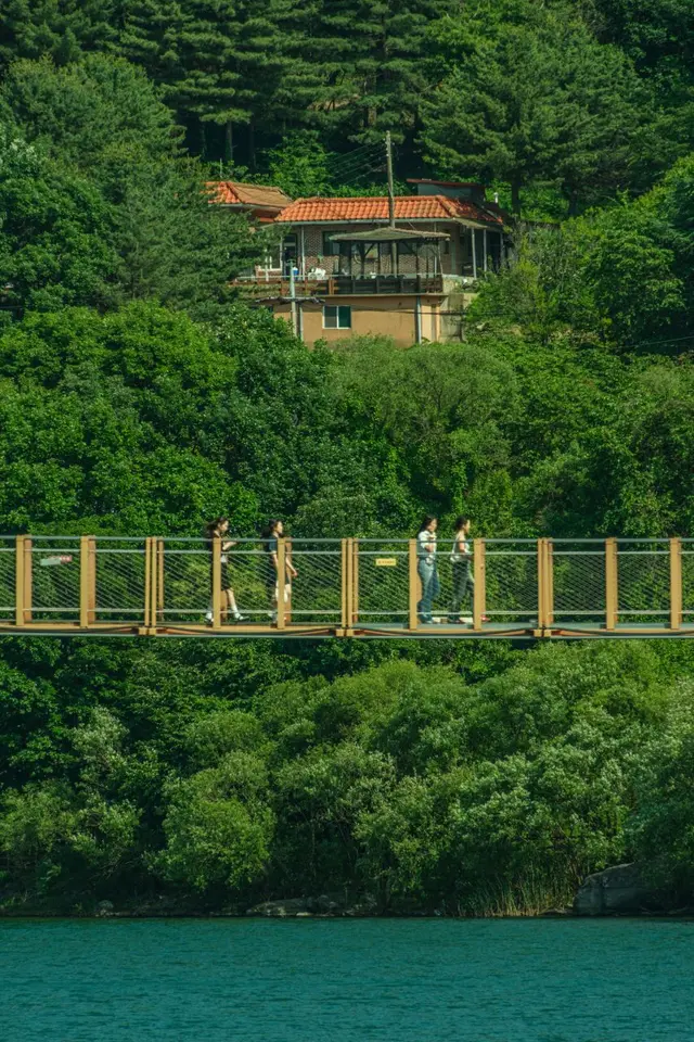 마장호수 출렁다리 사진