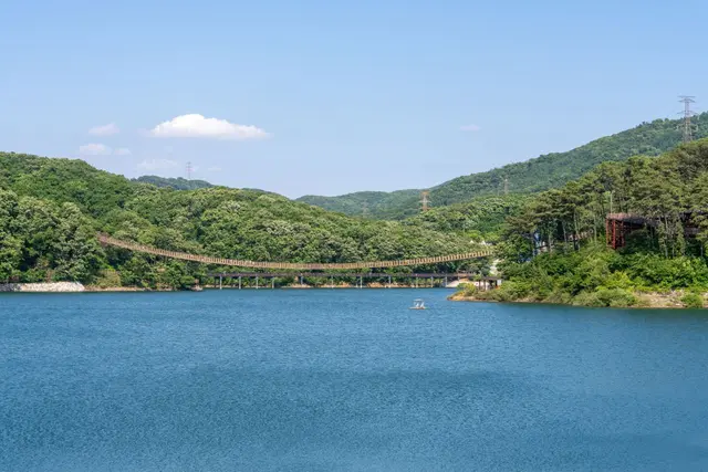마장호수 출렁다리 사진