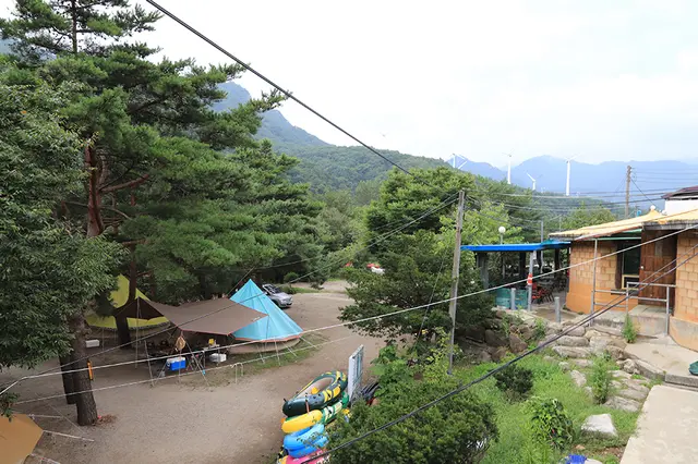 용대리폭포가있는캠핑장 사진