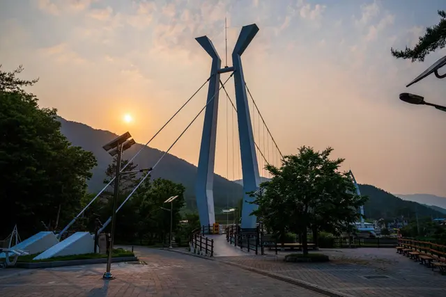 대황강출렁다리 사진