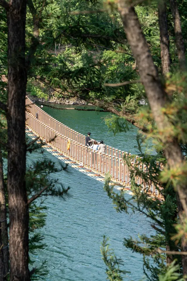마장호수 출렁다리 사진