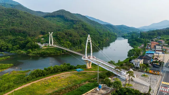 대황강출렁다리 사진